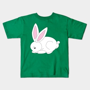 White bunny with pink ears doodle Kids T-Shirt